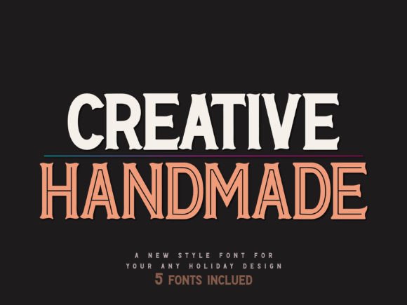 Creative Handmade: The Perfect Display Font for Your Craft Shop