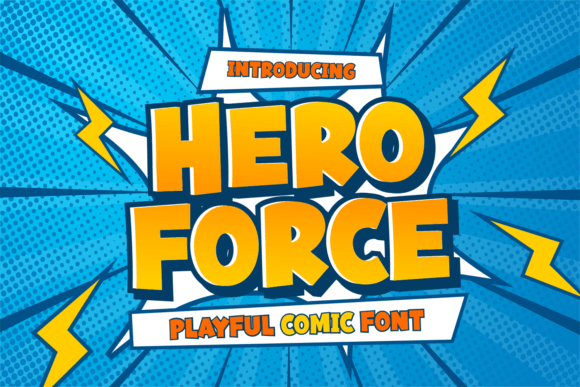 Hero Force: A Playful Comic Font for Modern Web Design