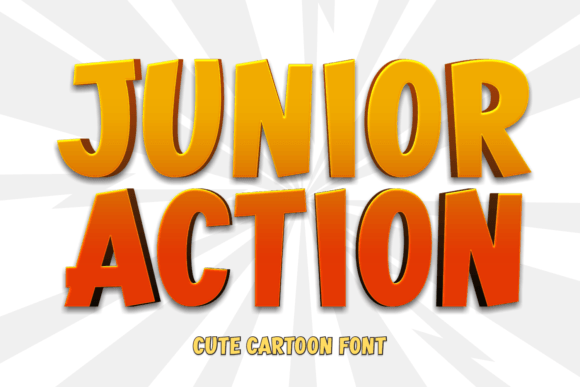 Junior Action: The Perfect Cute Cartoon Font for Handmade Brands