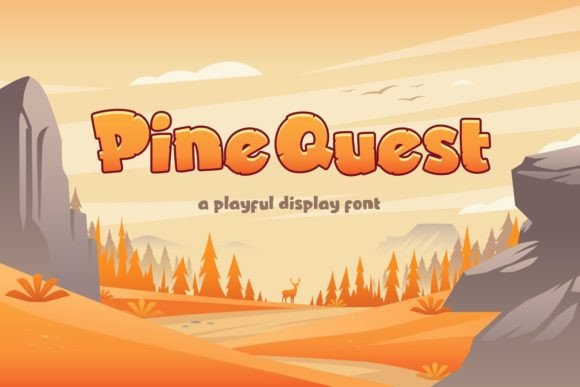 Pine Quest: A Playful Chunky Display Font for Adventure Brands