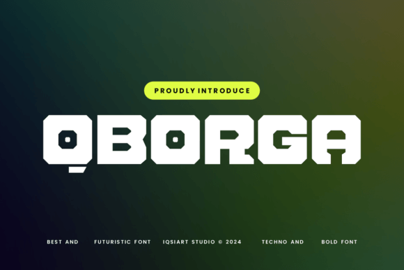 Qborga: The Futuristic Typeface for Bold Brand Identity