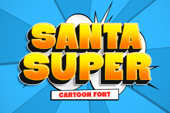 Santa Super: A Bold Comic Display Font for Action-Packed Branding