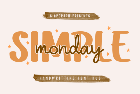 Simple Monday Duo: A Handwritten Display Typeface for Editorial Design