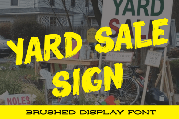 Yard Sale Sign: A Bold Display Font for Creative Projects